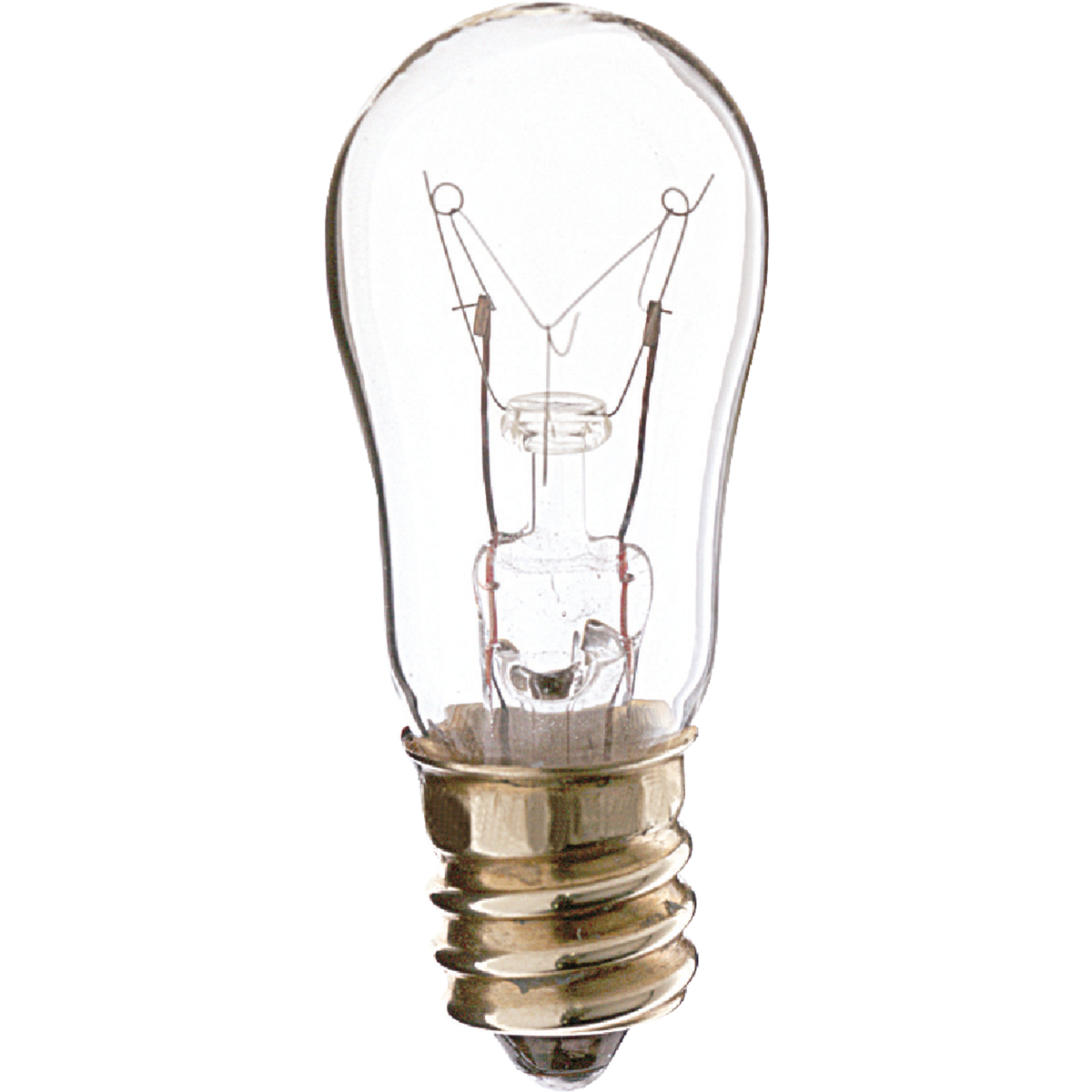 Satco 6W Clear Candelabra Base S6 Incandescent Indicator Light Bulb (2-Pack)