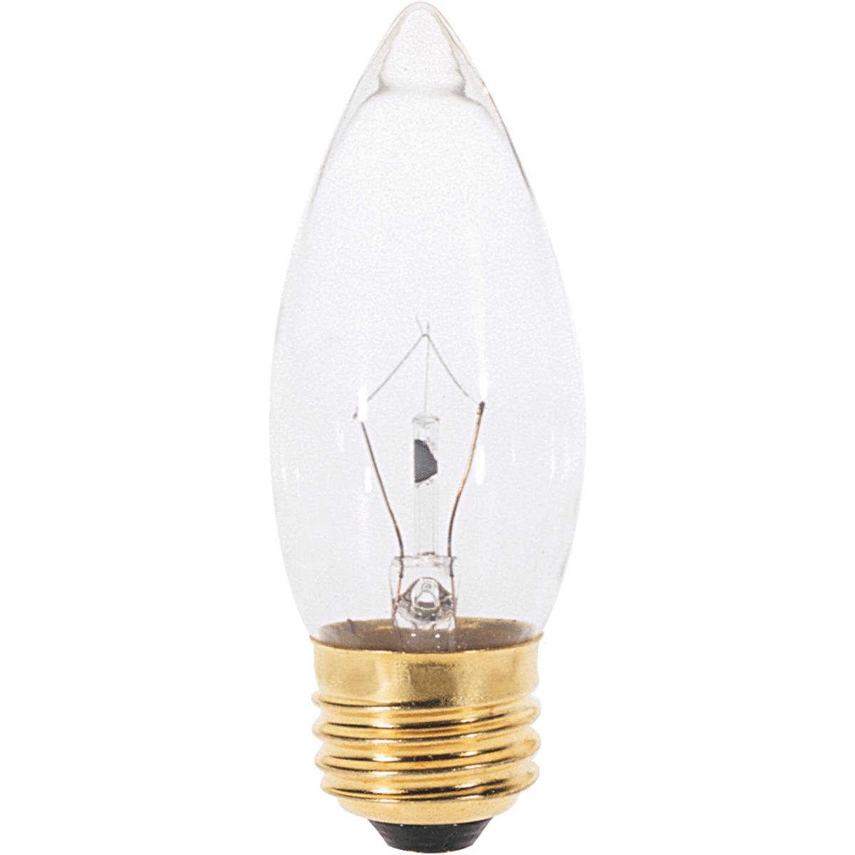 Satco 60W Equivalent Clear Medium Base Torpedo Halogen Blunt Tip Light Bulb (2-Pack)