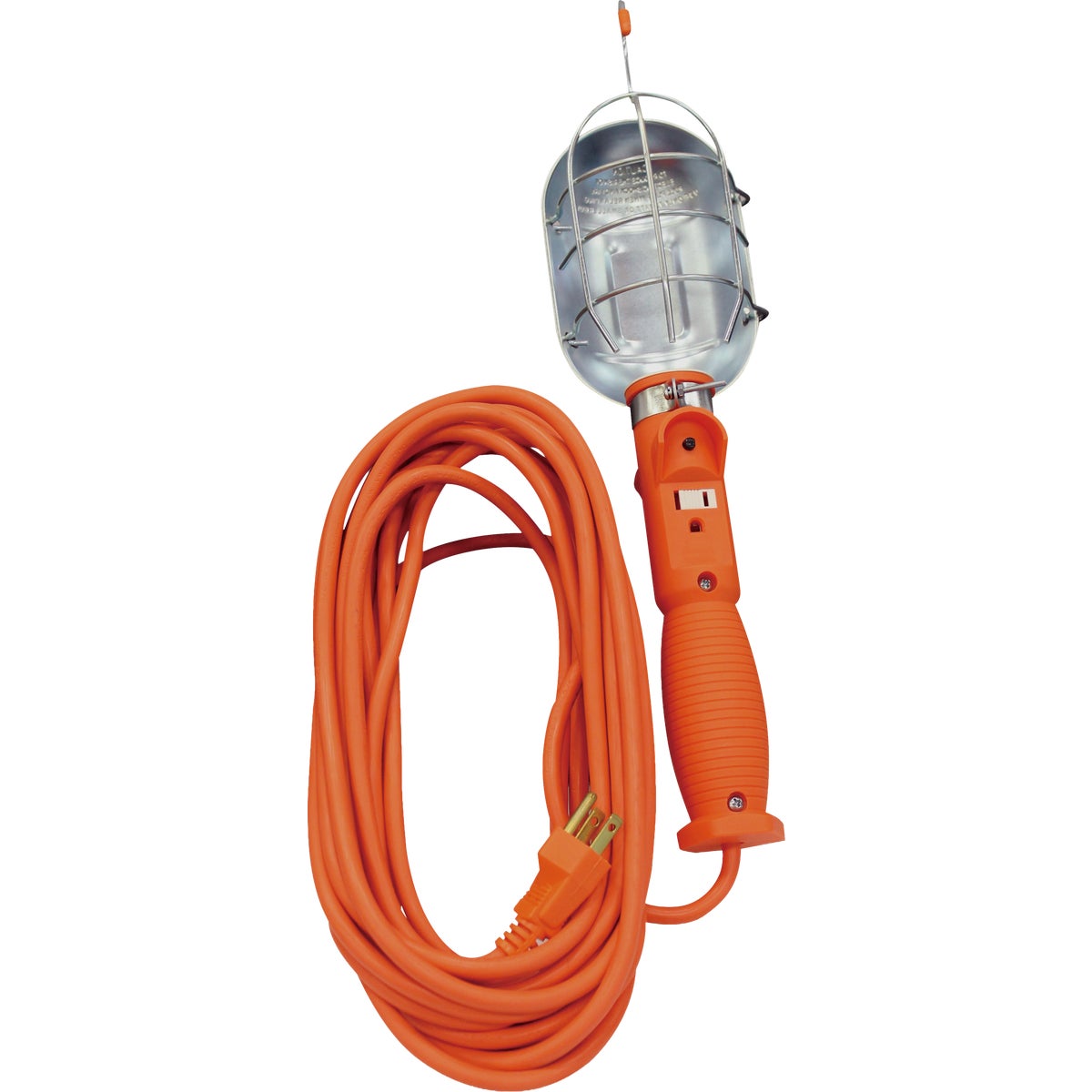 Master Electrician 75W 16/3 Ga SJTW Trouble Work Light With Metal Guard & Outlet