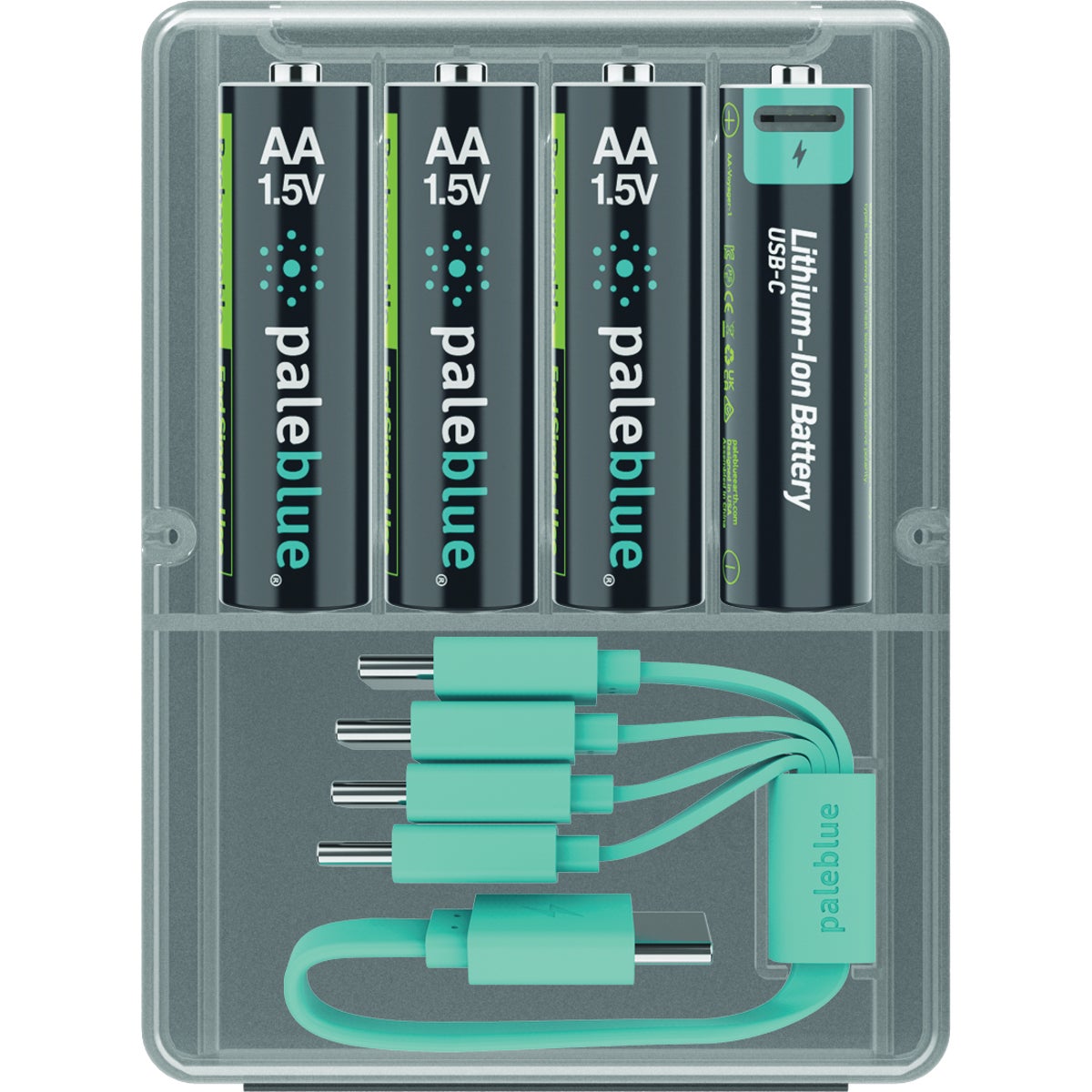 Paleblue AA Lithium-Ion Rechargeable Battery (4-Pack)