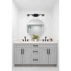 Canarm Britton 4-Light Black Vanity Bath Light Fixture, Clear Glass Image 2