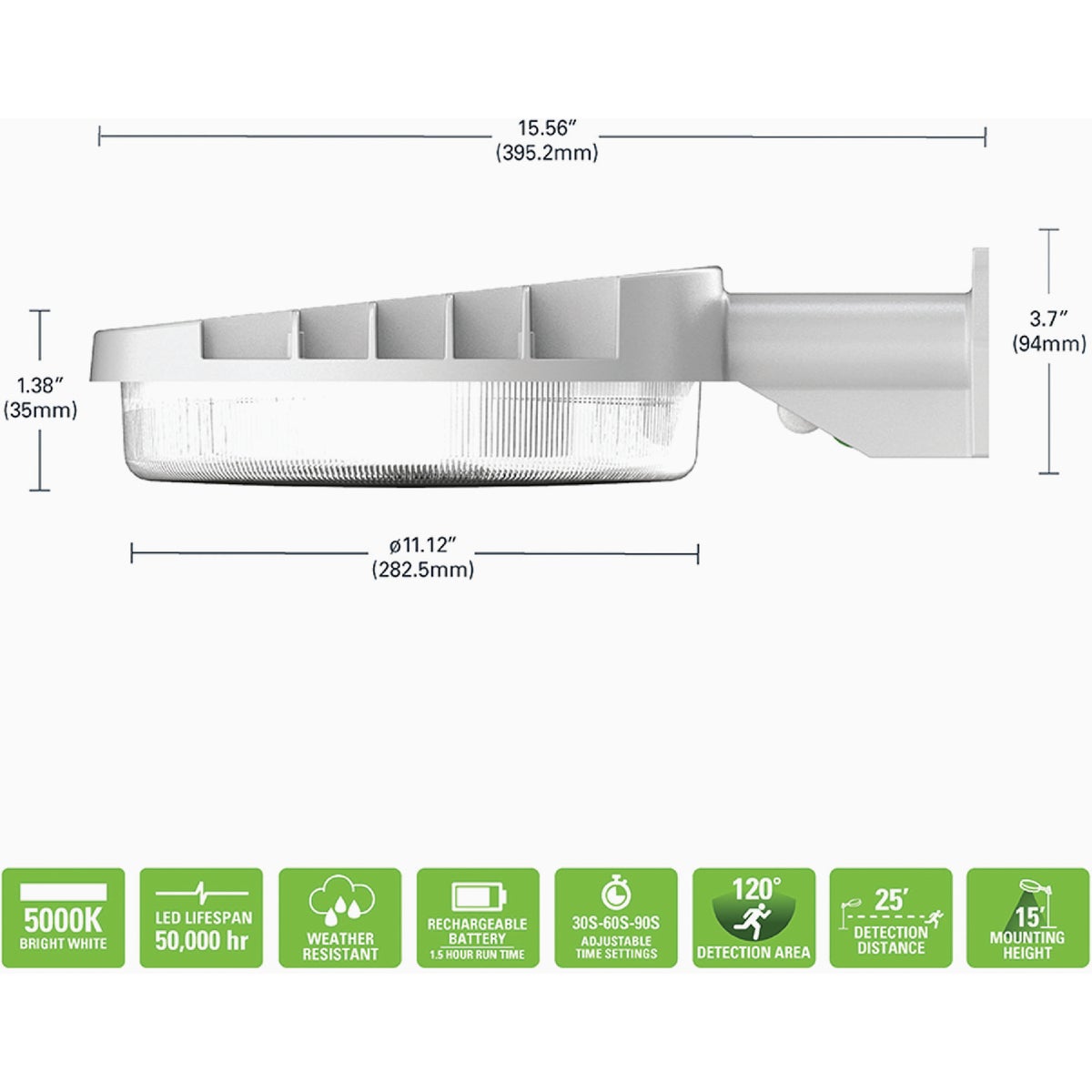 Halo Motion Activated Dusk to Dawn Selectable Lumen Solar Flood Light with Remote Control Image 6