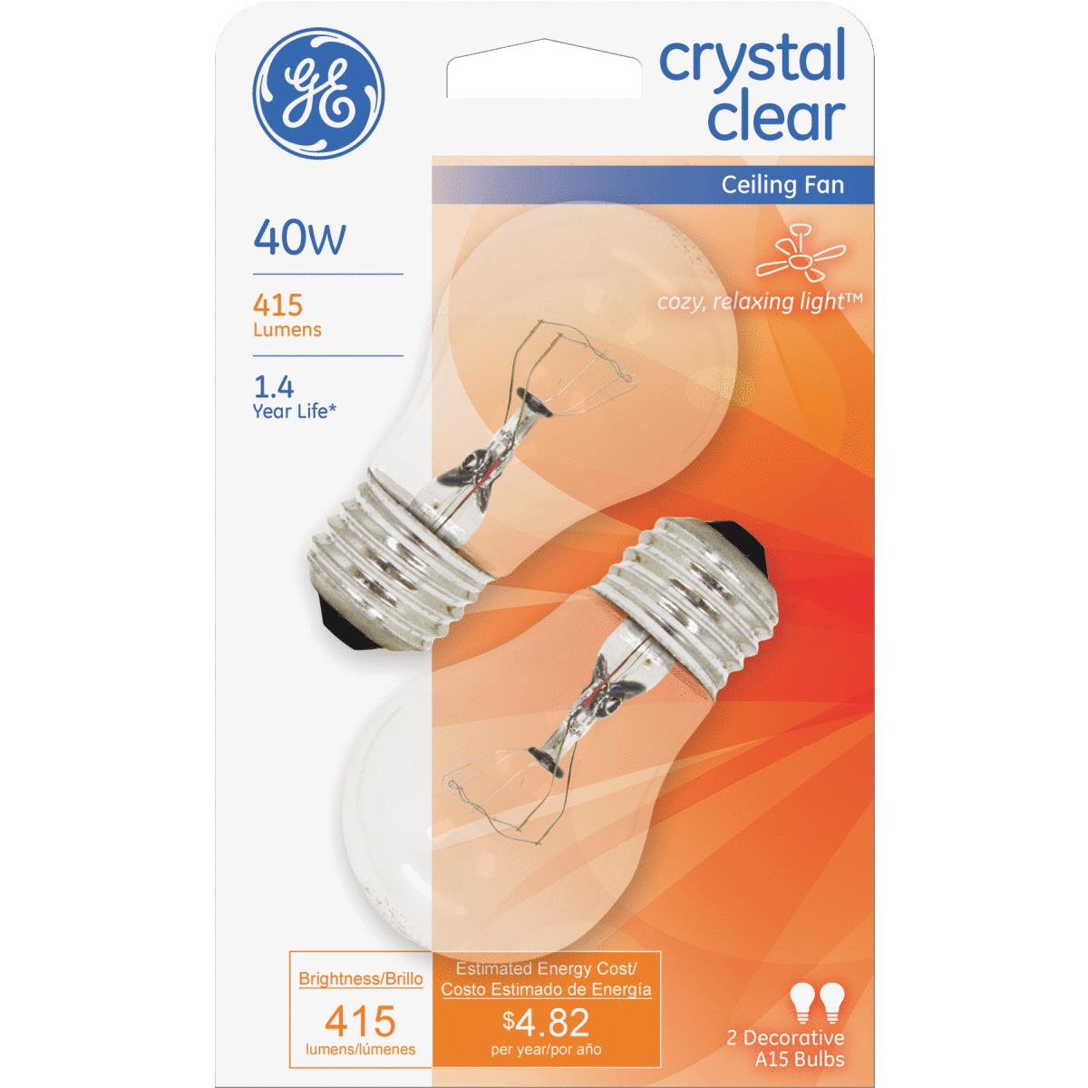 40W CLR MED FAN BULB