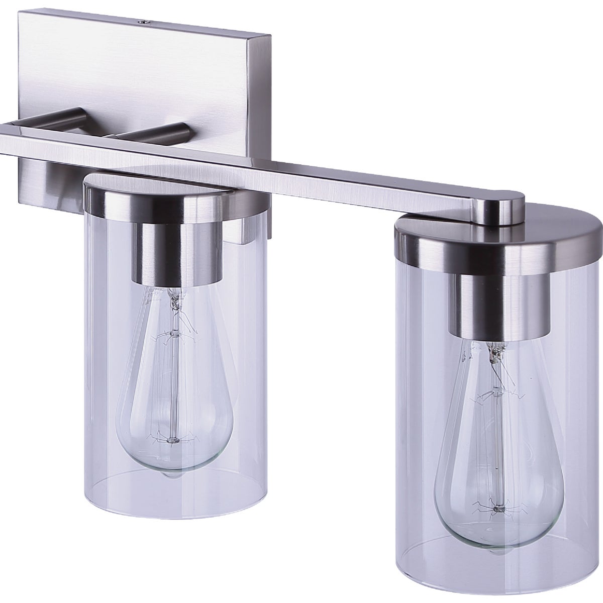 Canarm Britton 4-Light Brushed Nickel Vanity Bath Light Fixture, Clear Glass Image 6