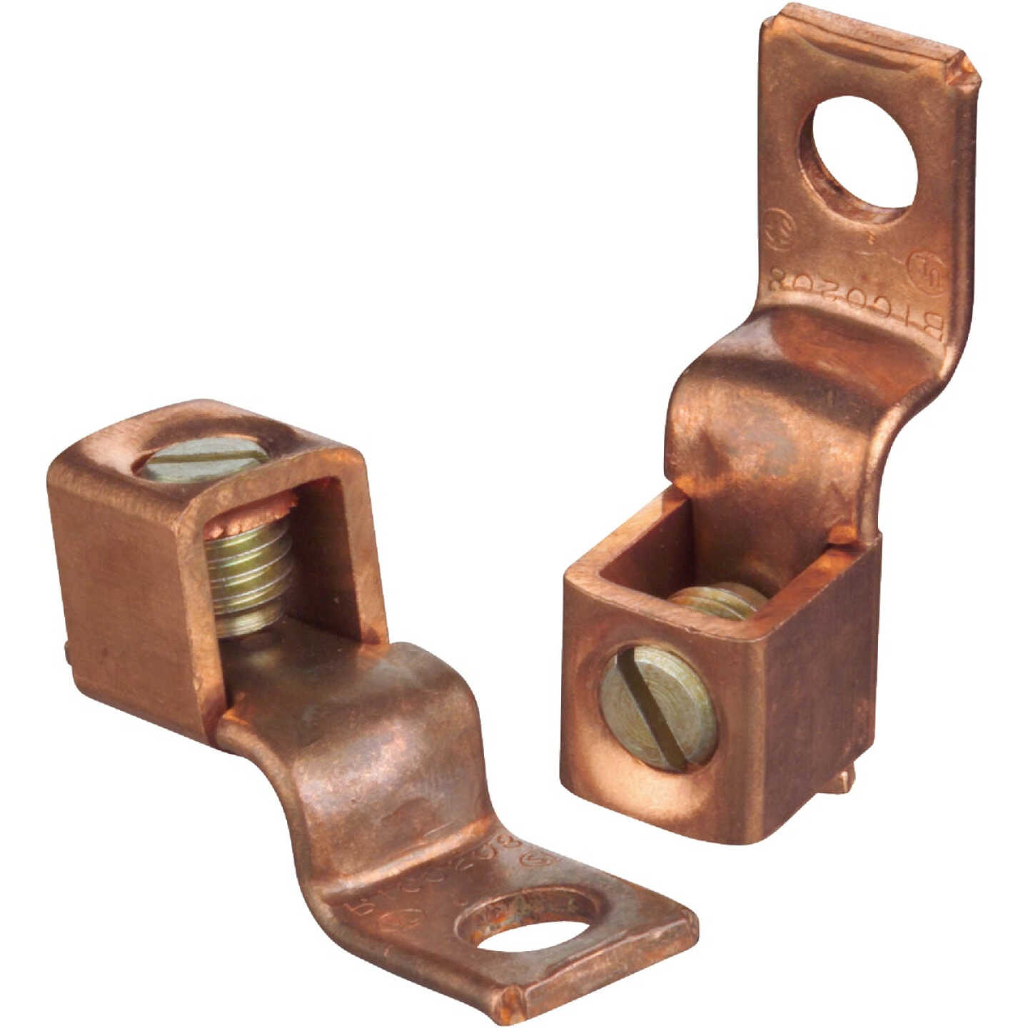 Southwire #8 STR to #2 STR Single 1/4 In. Hole Mount Copper Alloy Offset Tongue Lug (2-Pack) Image 1