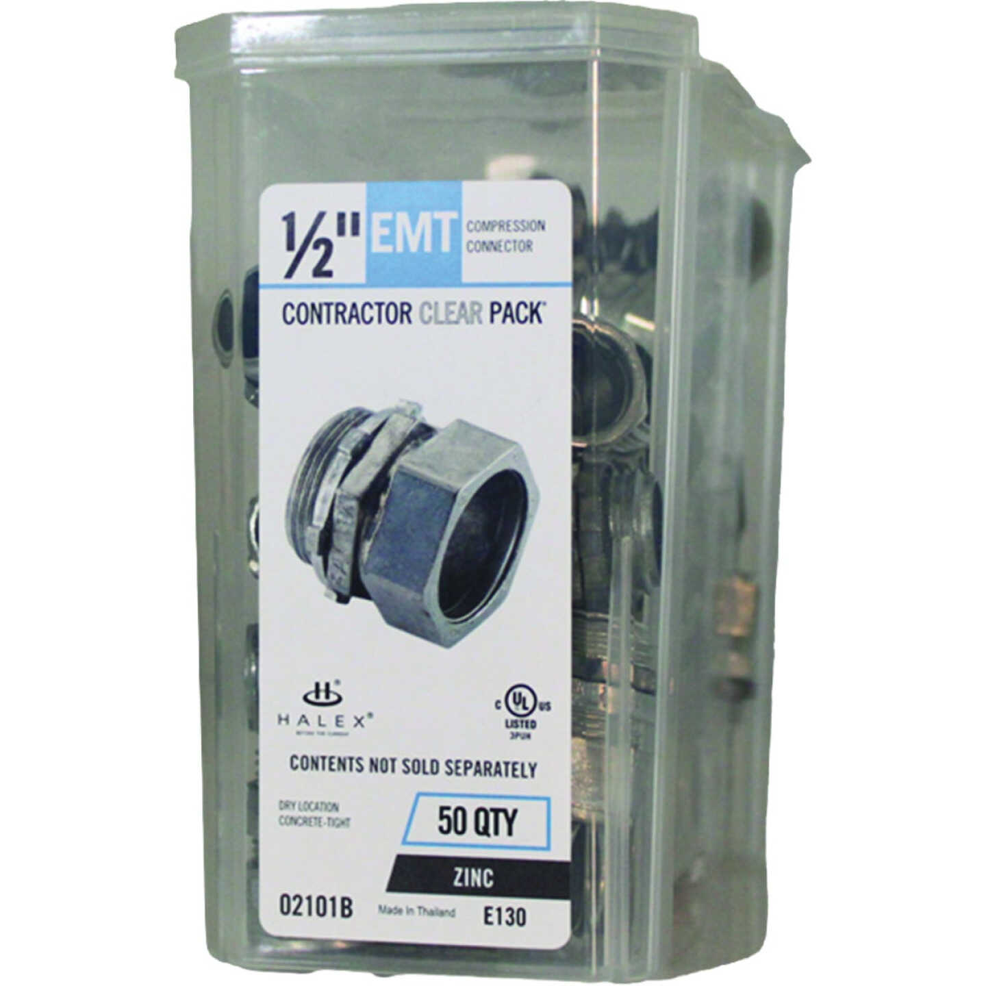 Halex 1/2 In. EMT Compression Connector (50-Pack) Image 1
