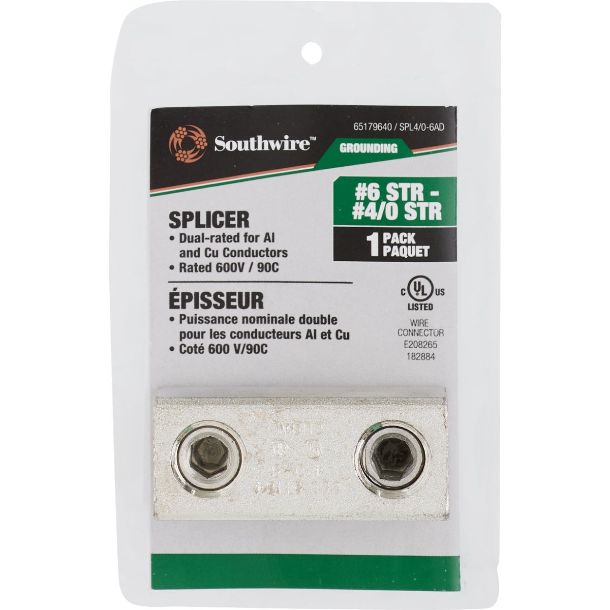 Southwire #6 STR to #4/0 STR Splicer Image 2