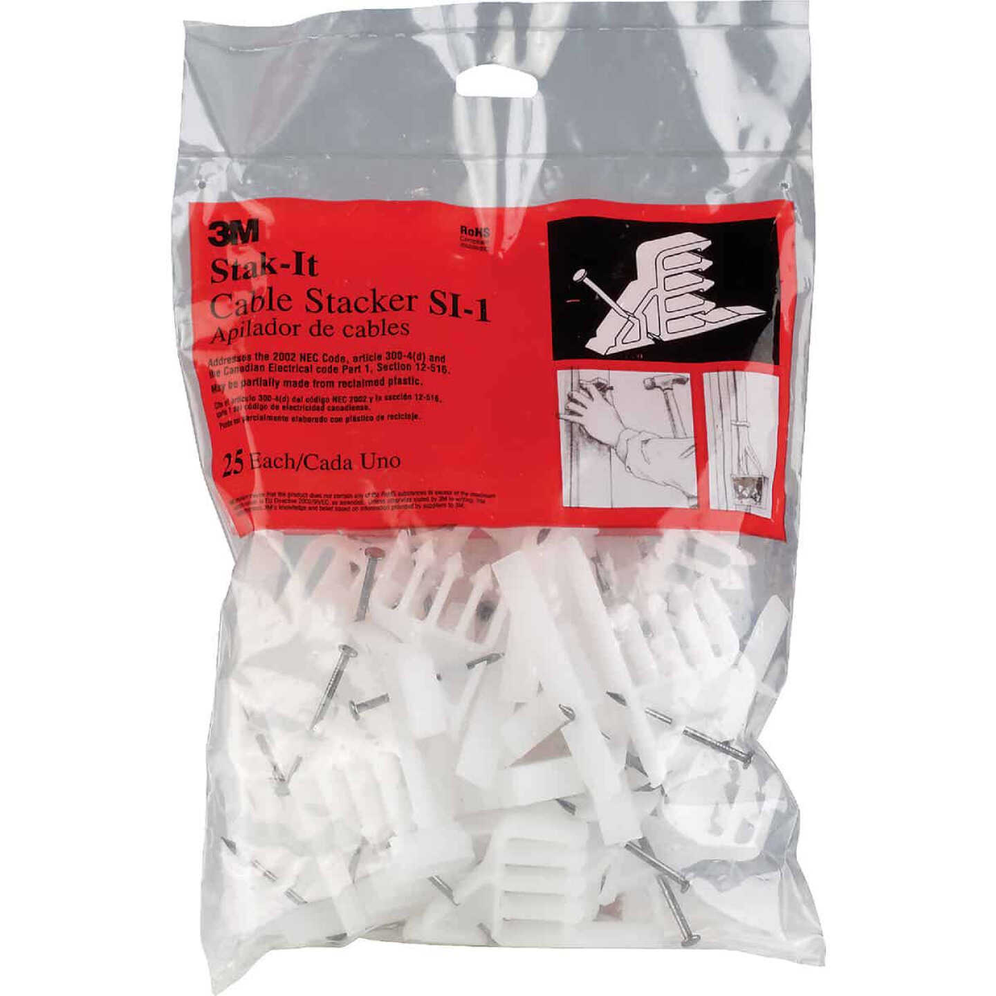 3M Stak-It 14/2 to 10/2 AWG Reclaimed Plastic Cable Stacker (25-Pack) Image 1