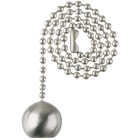 Westinghouse 12 In. Brushed Nickel Ball Pull Chain Image 1