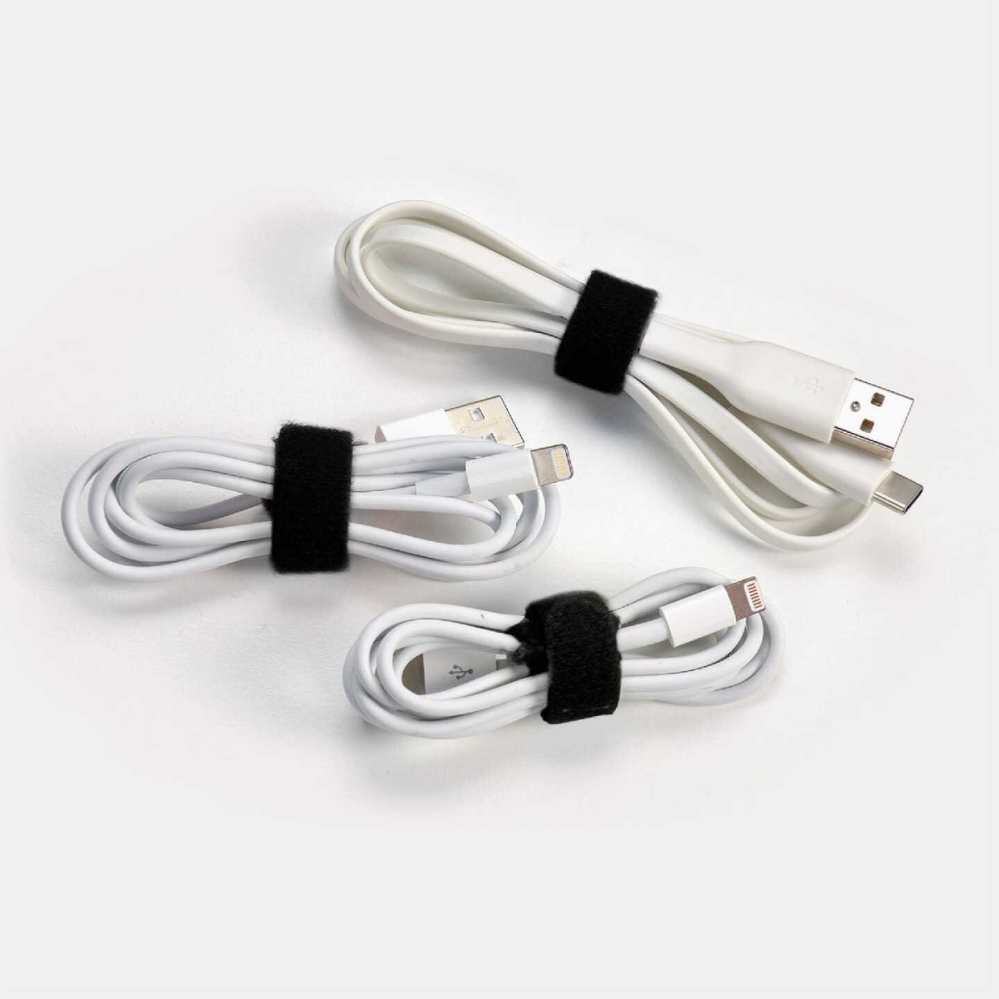 Wrap-It Storage 5 In. & 8 In. Black Self-Gripping Cable Ties (20-Pack) Image 4