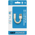 GetPower USB-C to 3.5mm White Audio Jack Adapter Image 1