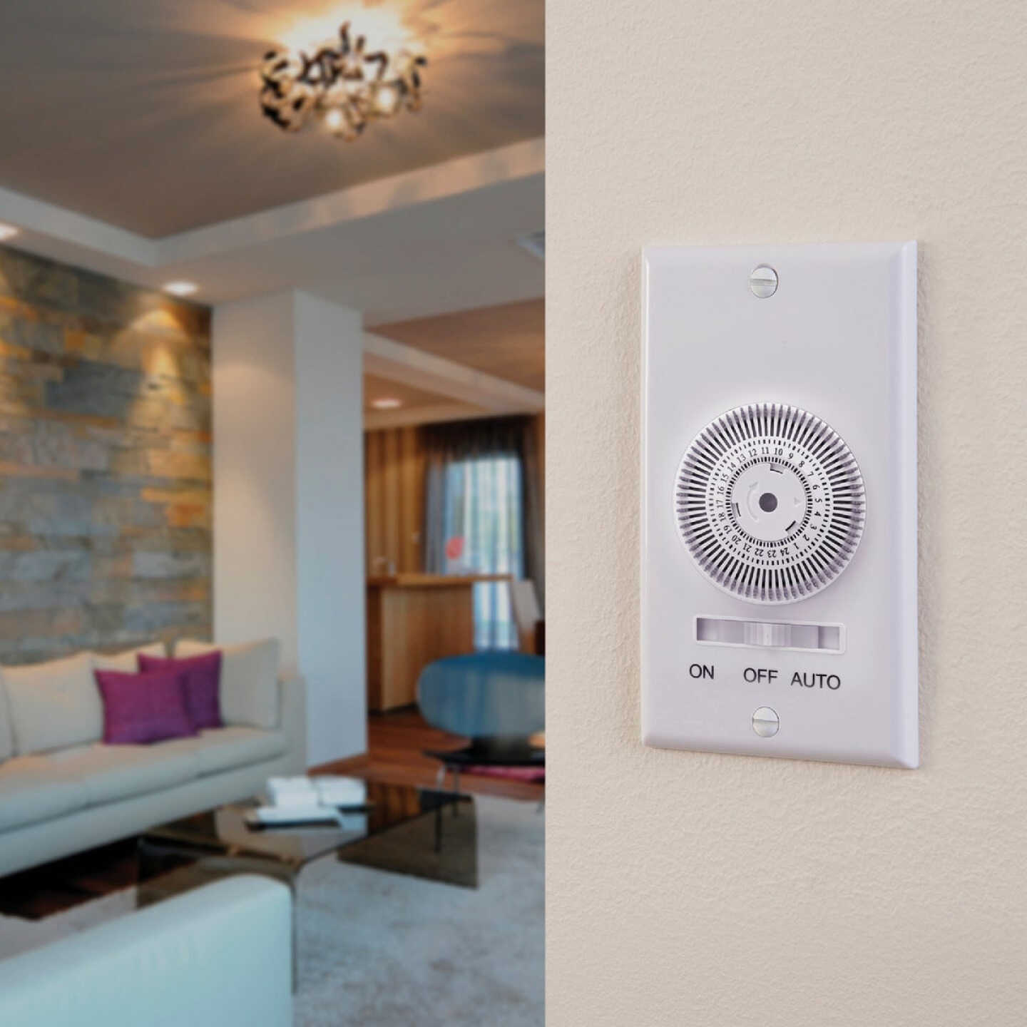 Prime 125V 24 Hr. In-Wall Mechanical Timer Image 2