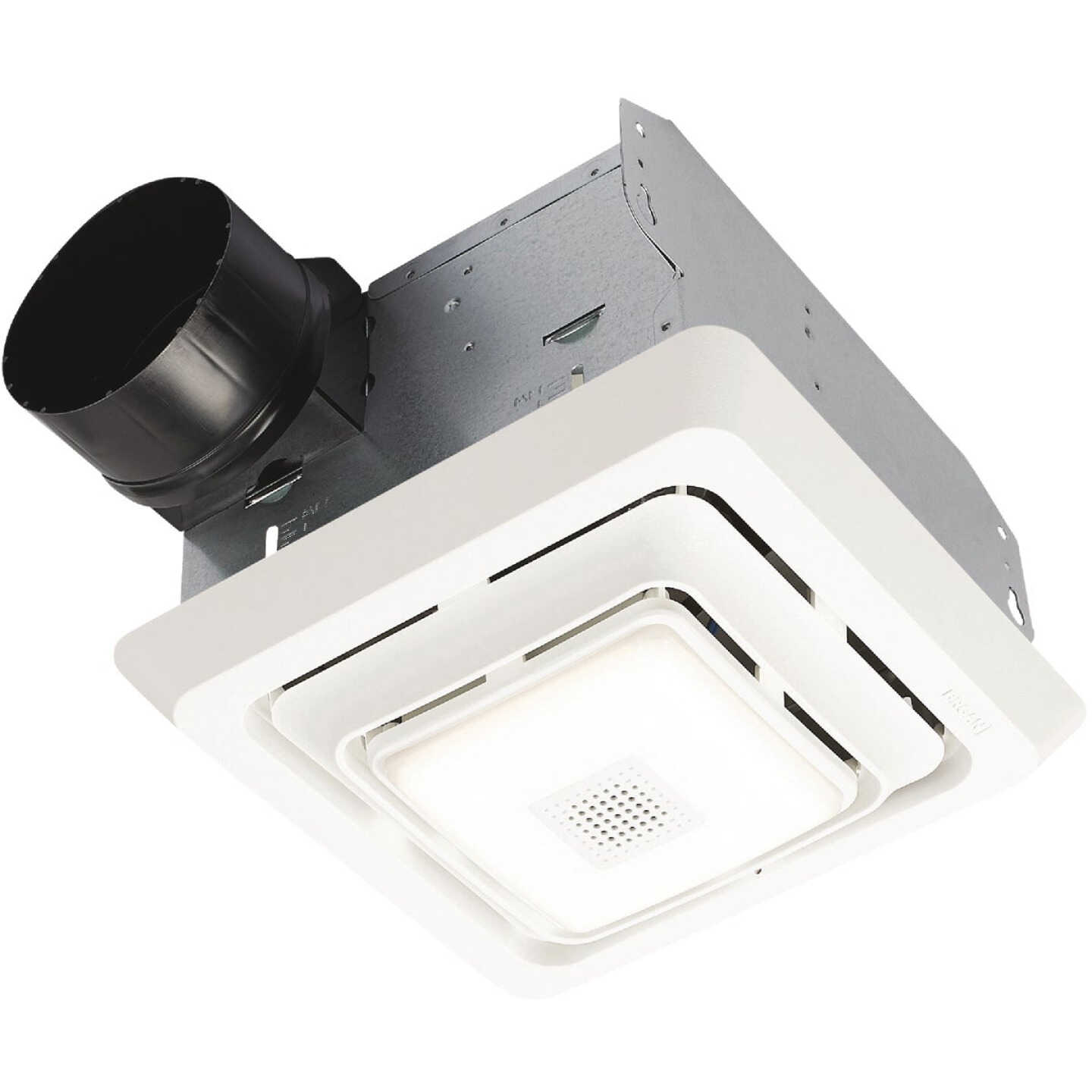 Broan-NuTone Roomside Series 70 CFM 2.0 Sones 120V Bluetooth Speaker Bathroom Exhaust Fan with LED Light Image 1