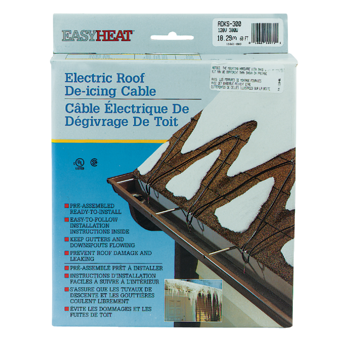 Easy Heat 60 Ft. 120V 5W De-Icing Roof Cable Image 1