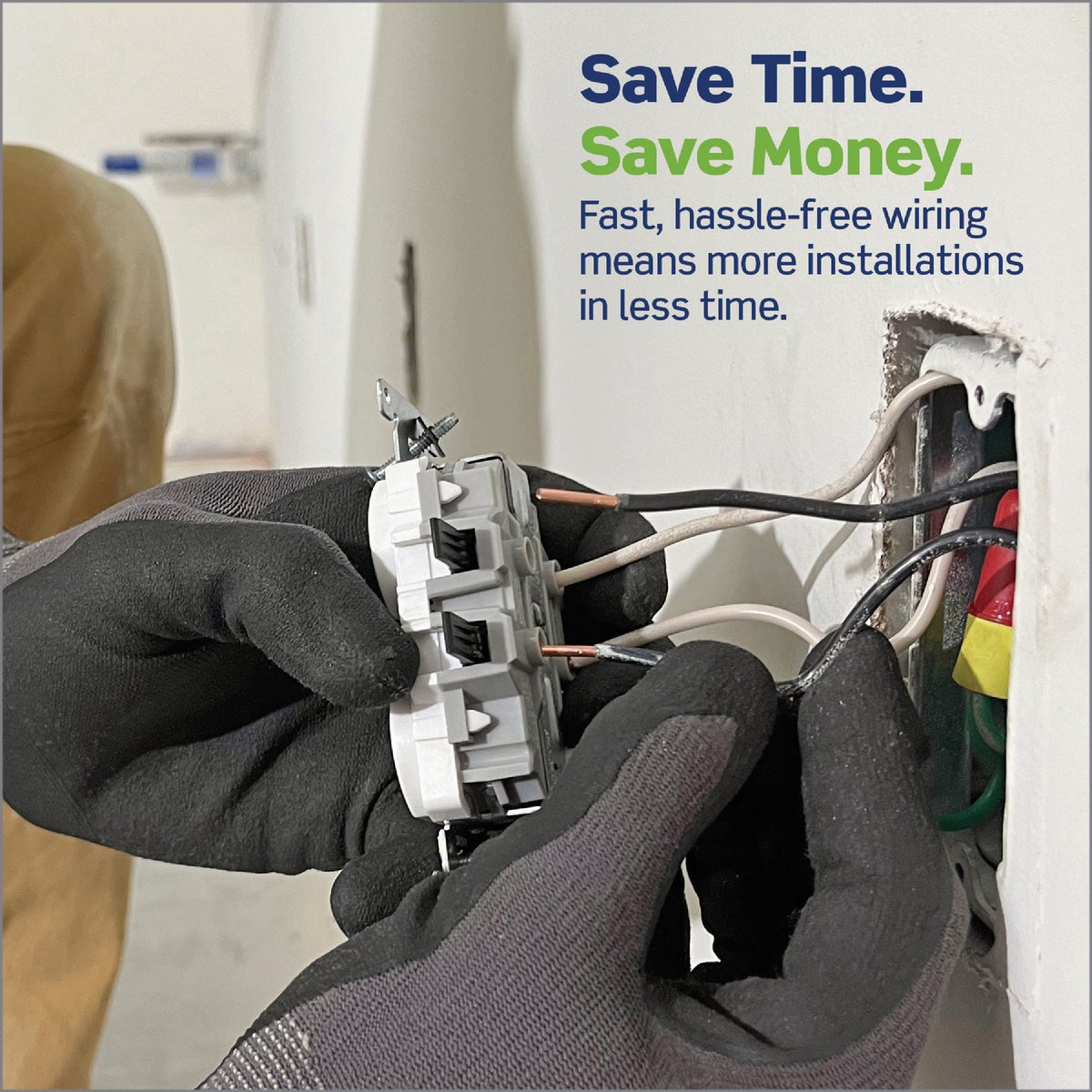 Leviton Lever Edge White 15A Commercial Grade 5-15R Tamper Resistant Duplex Outlet Image 5