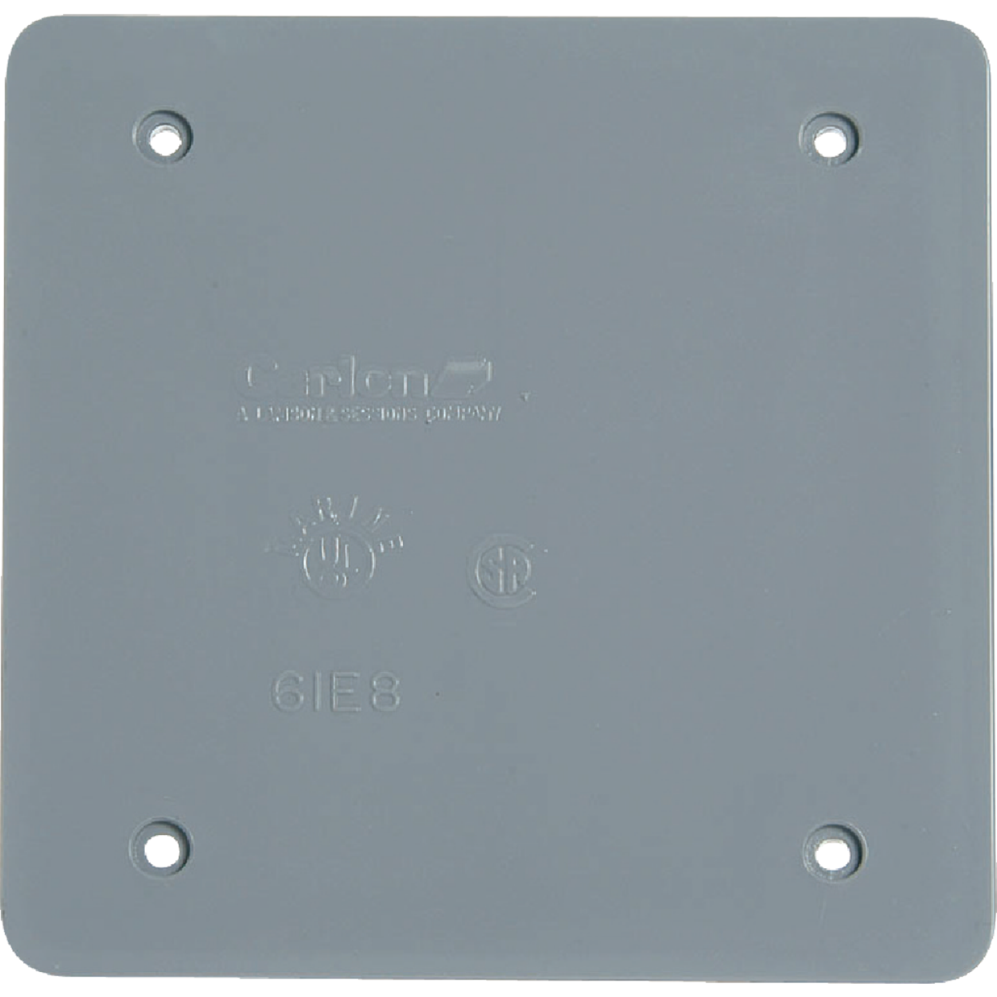 Carlon 2-Gang Blank 4 In. x 4 In. Square Blank Cover Image 1
