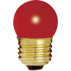 Satco 7.5W Red Medium Base S11 Incandescent Light Bulb Image 1