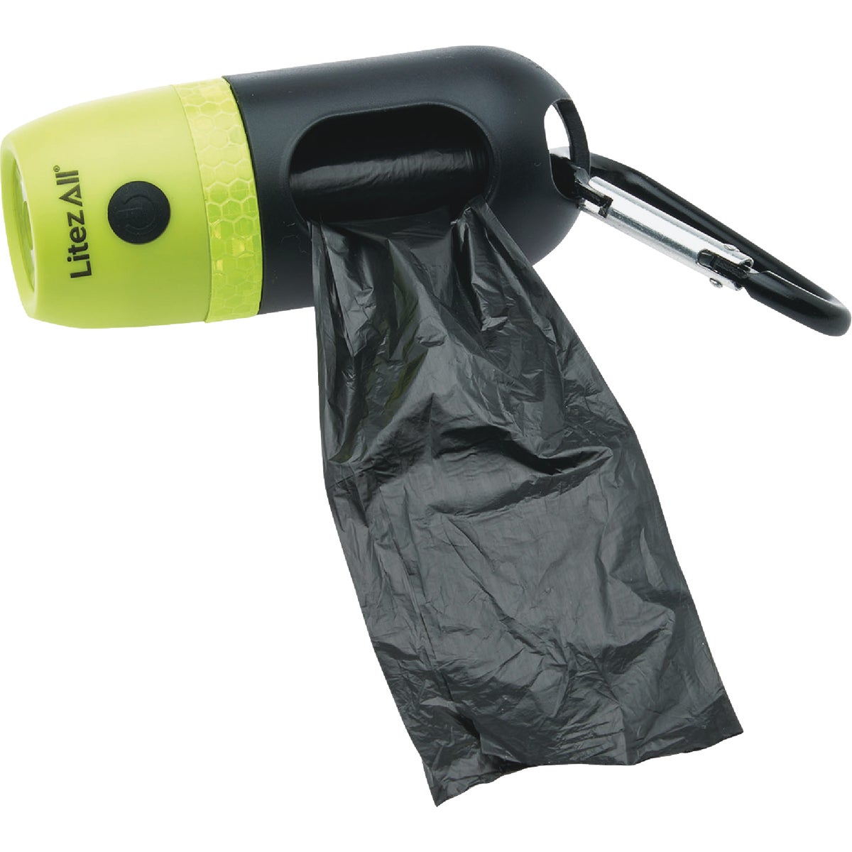 LitezAll Dog Waste Bag Dispenser & 200 Lm. Rechargeable LED Flashlight