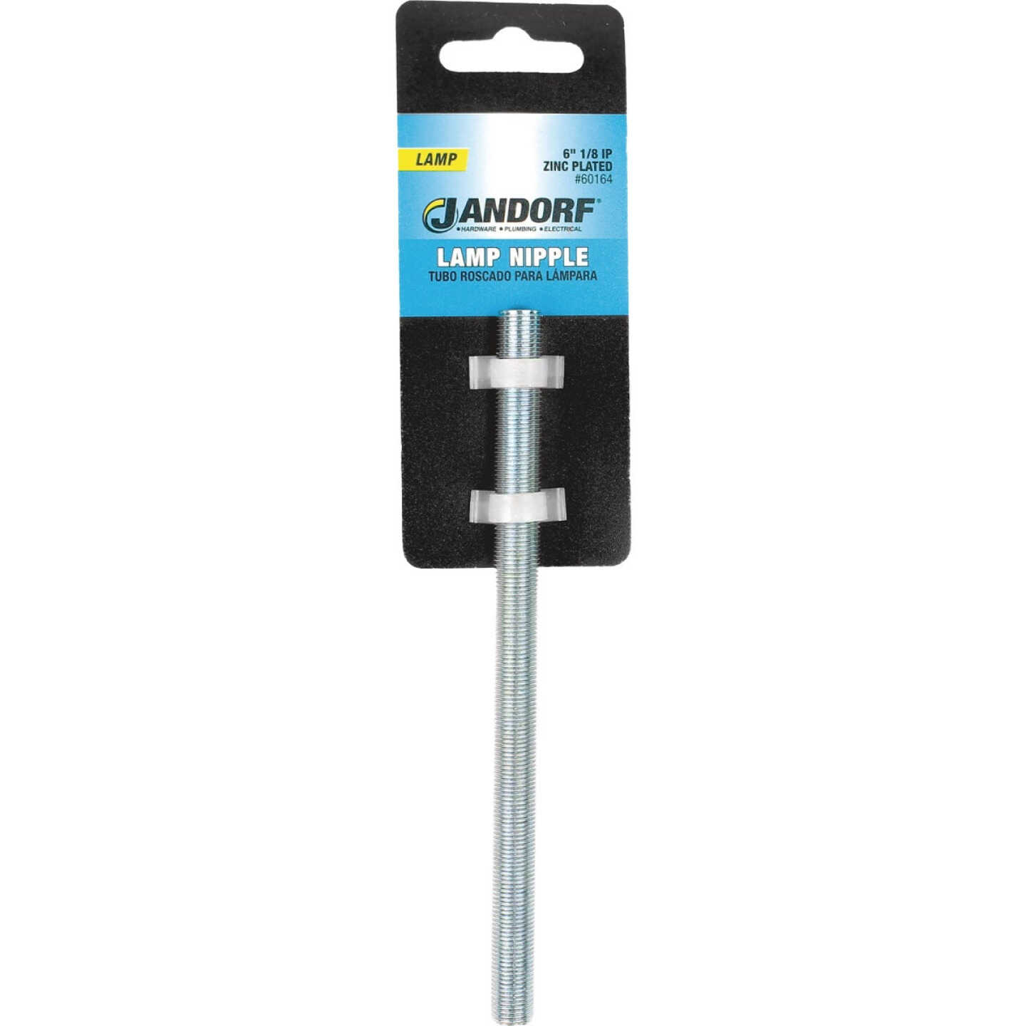 Jandorf 6 In. 1/8IP Zinc Plated Nipple Image 2