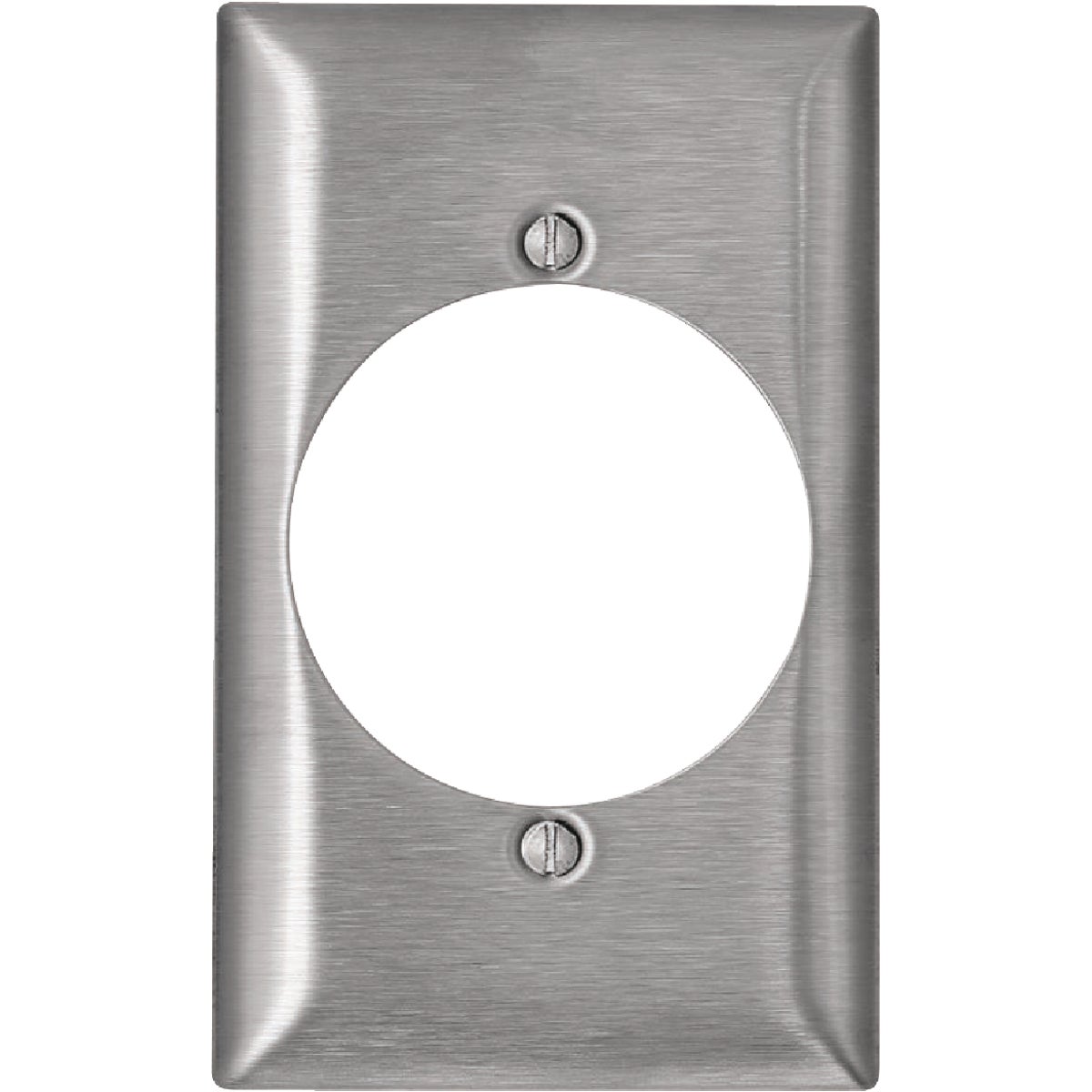 Leviton C-Series 2.15 In. Dia. Opening Stainless Steel Outlet Wall Plate Image 1