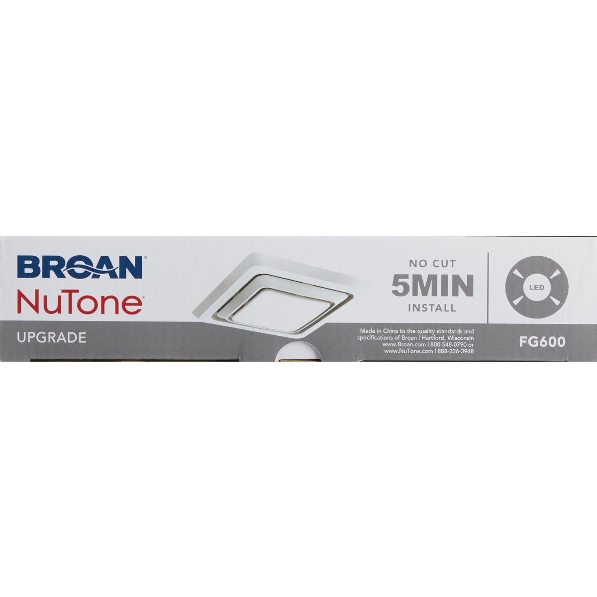 Broan-NuTone 9-3/4 In. W. x 11 In. L. White LED Exhaust Fan Replacement Grille Upgrade Image 4