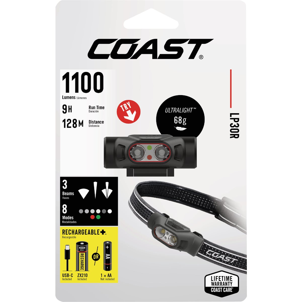 Coast LP30R 1100 Lm. LED Headlamp Image 2