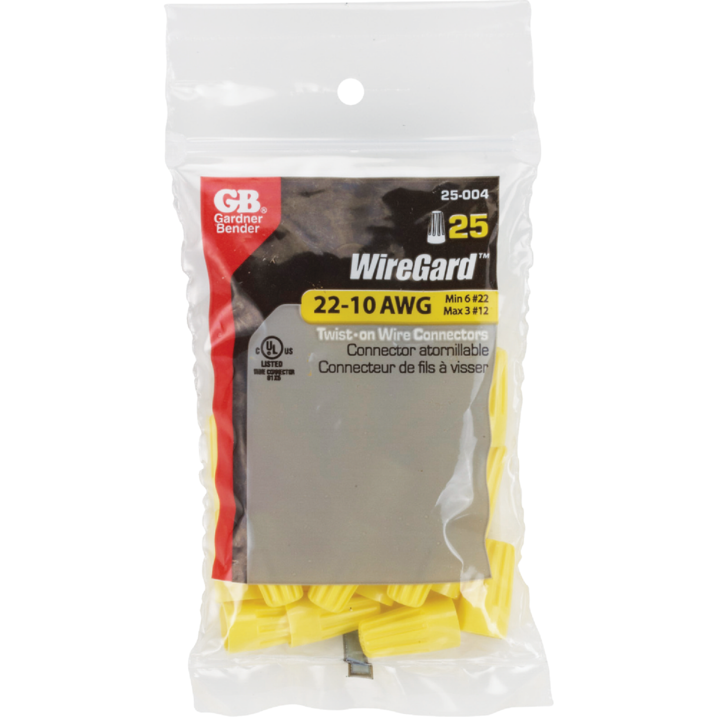 Gardner Bender WingGard Medium Yellow 22 AWG to 10 AWG Wire Connector (25-Pack) Image 2