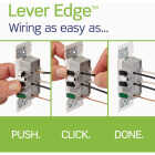 Leviton Lever Edge White 20A Commercial Grade 5-15R Tamper Resistant Duplex Outlet Image 3