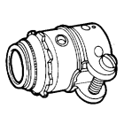 Halex 3/8 In. Straight Squeeze Armored Cable/Conduit Connector (3-Pack) Image 1