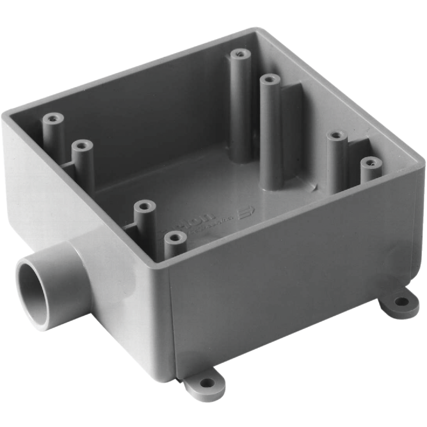 Carlon 2-Gang PVC Molded Rigid Non-Metallic Dead-End Termination Wall Box, 3/4 In. Outlet Image 1