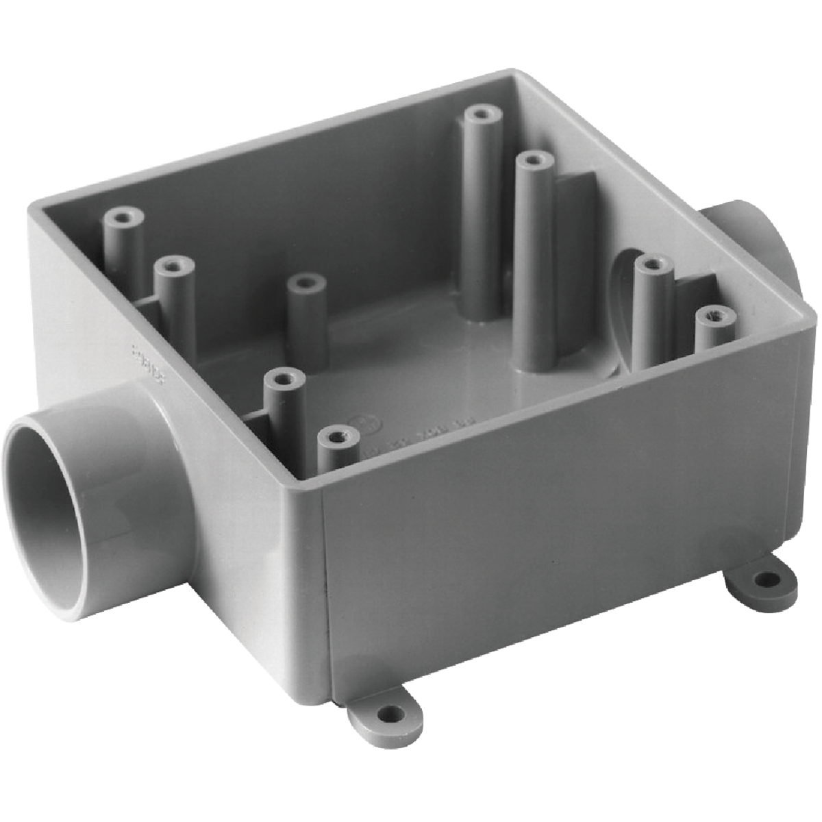 Carlon 2-Gang PVC Molded Rigid Non-Metallic Dead-End Termination Wall Box, 3/4 In. Outlet Image 1