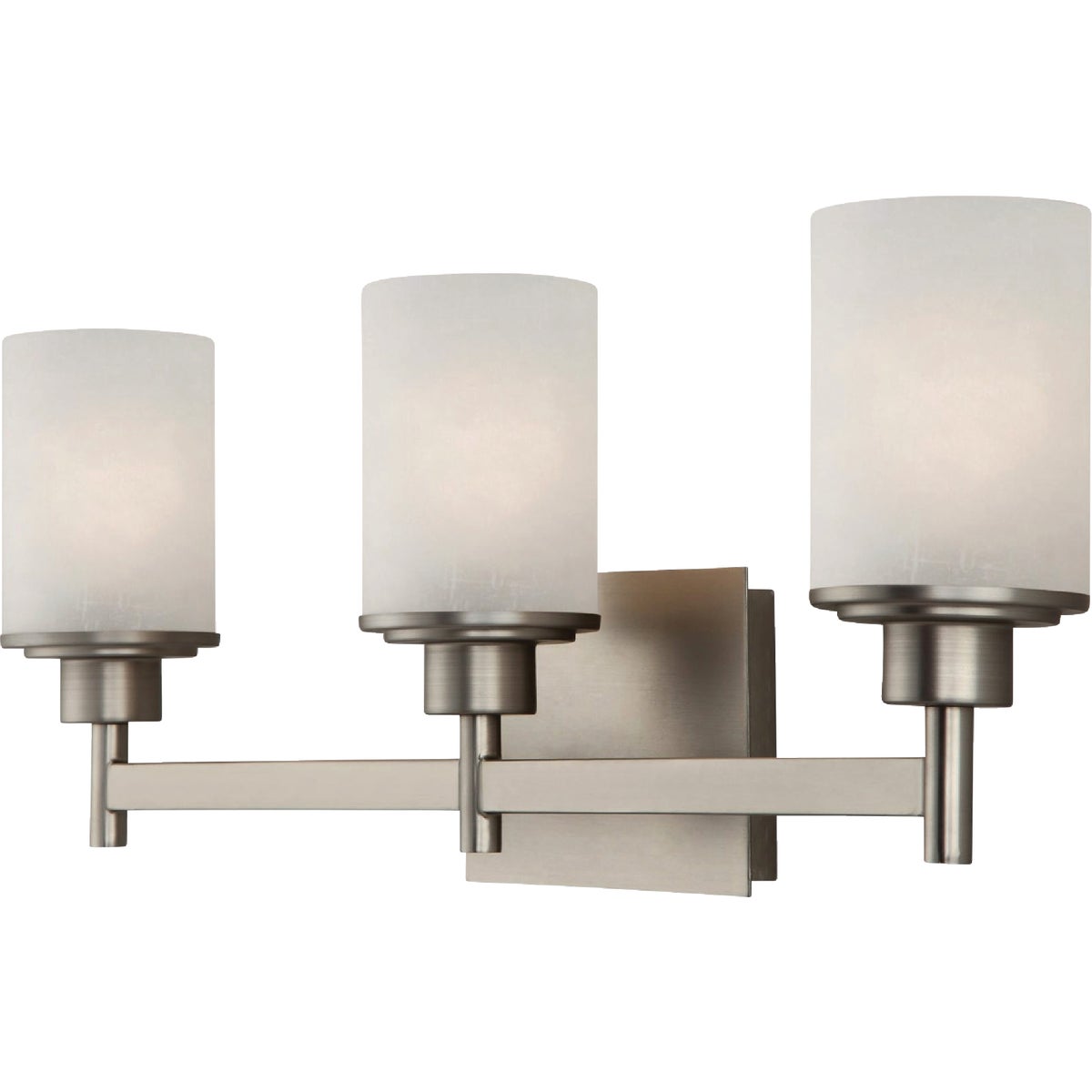 Canarm Lyndi 3-Light Brushed Nickel Vanity Bath Light Fixture, Etched Glass