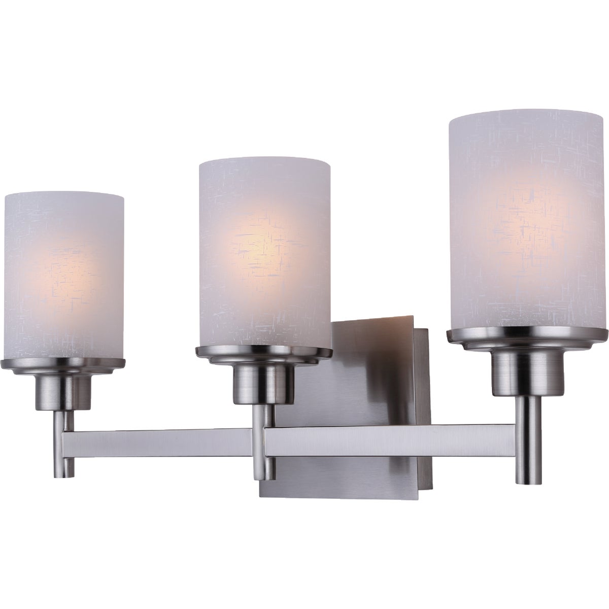 Canarm Lyndi 3-Light Brushed Nickel Vanity Bath Light Fixture, Etched Glass Image 7