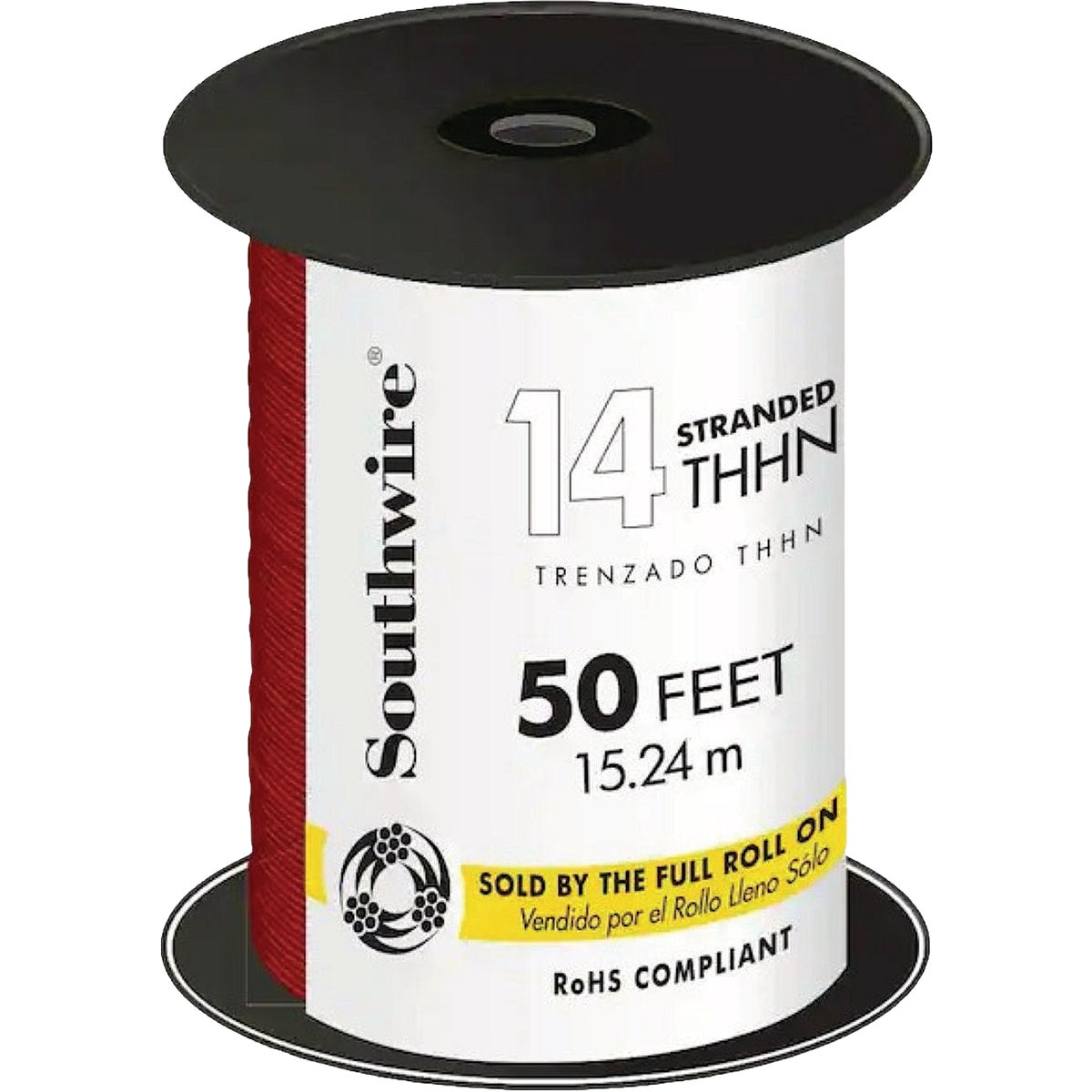Southwire 50 Ft. 14 AWG Stranded Red THHN Electrical Wire