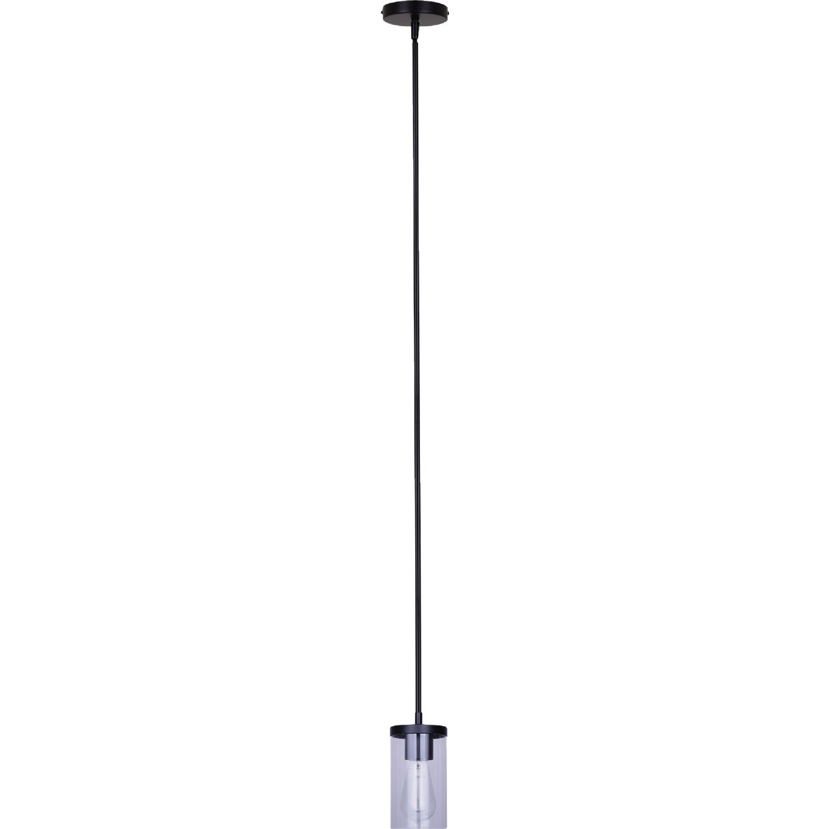 Canarm Britton Black Pendant Light Fixture, Clear Glass Image 3