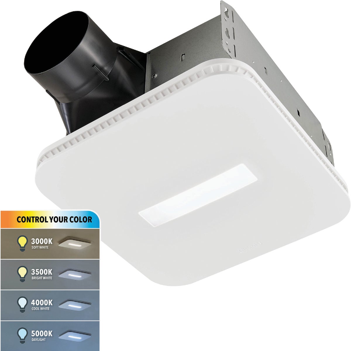 Broan-NuTone CleanCover 110 CFM 1.0 Sone 120V Bath Exhaust Fan with LED Light