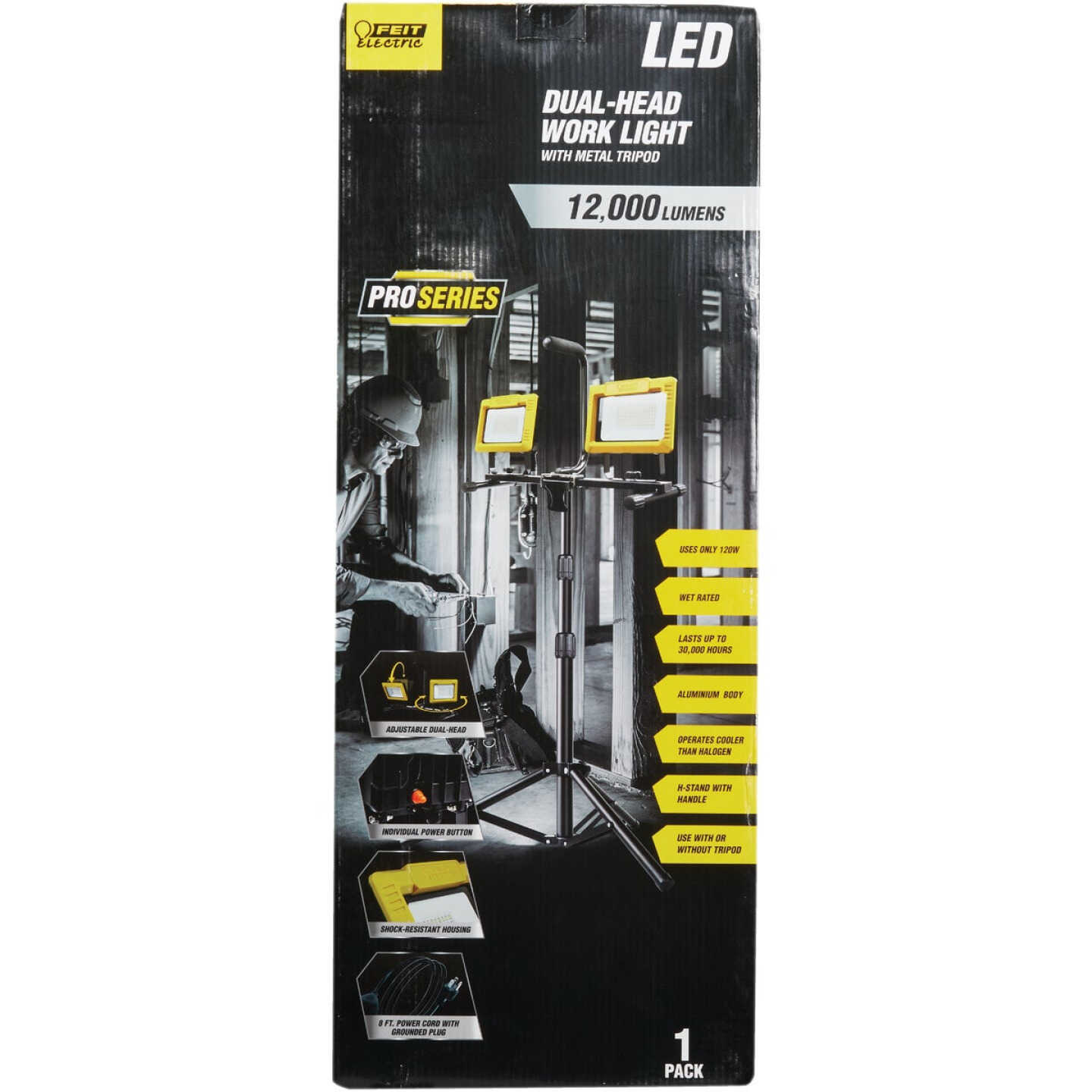 Feit Electric 12,000 Lm. LED Tripod Stand-Up Work Light Image 3