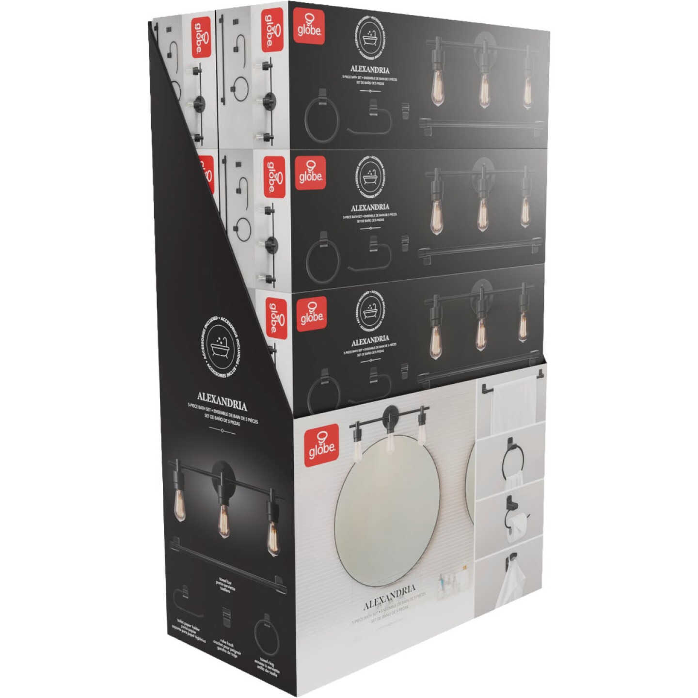 Globe Matte Black 5-Piece Bath in a Box Display Image 3