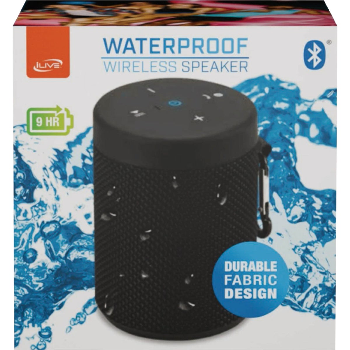 iLive Portable IPX5 Waterproof Wireless Speaker with Rubberized Coating Image 2