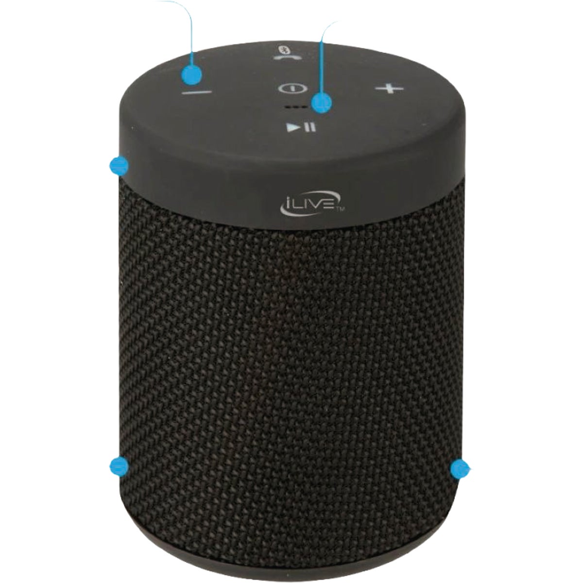 iLive Portable IPX5 Waterproof Wireless Speaker with Rubberized Coating Image 3