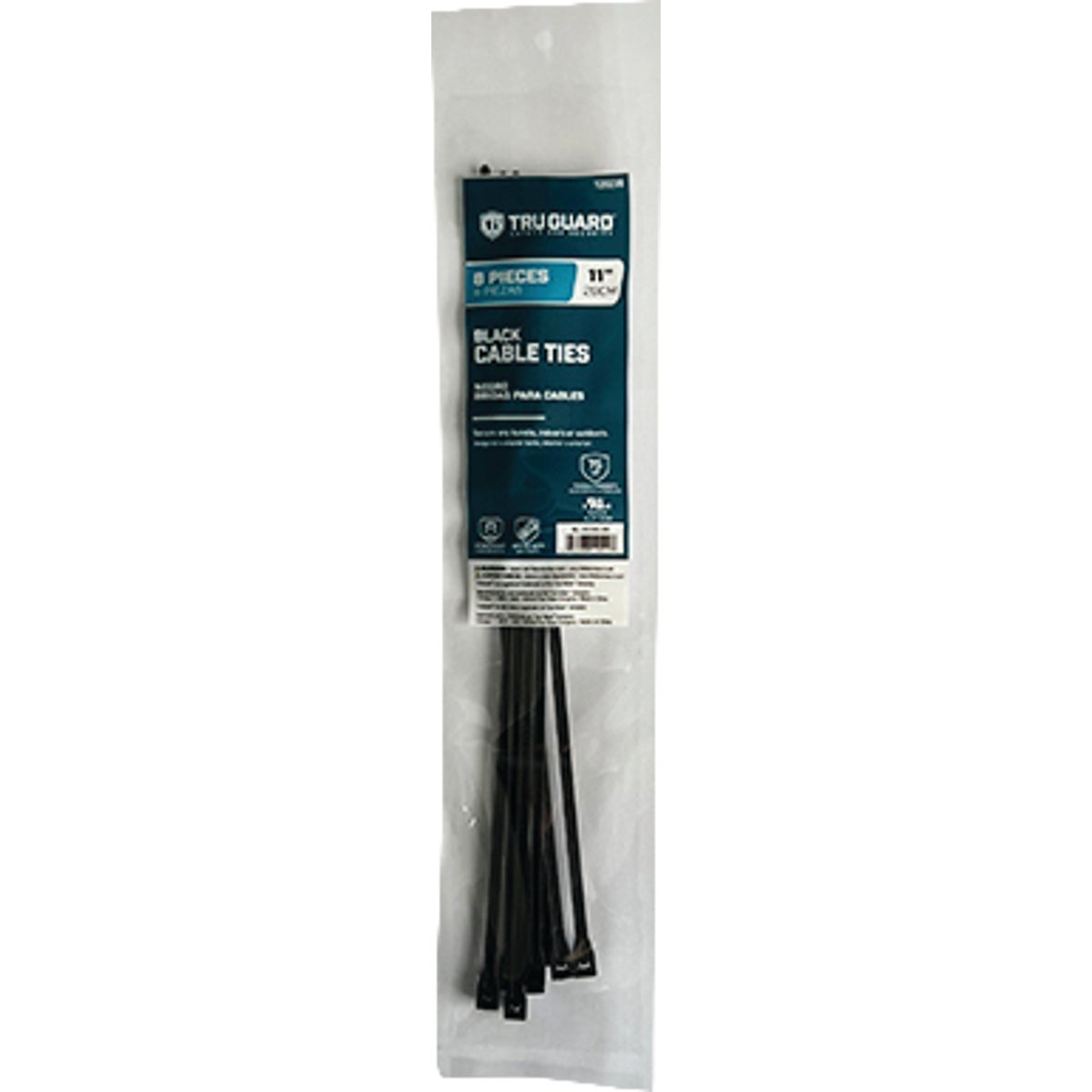 TruGuard 11 In. Black Self-Locking Cable Ties (8-Pack) Image 1