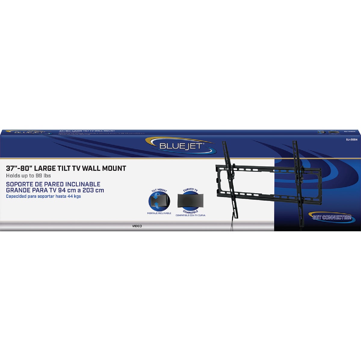 Blue Jet Black 37 In. to 80 In. Large Tiltable TV Wall Mount Image 2