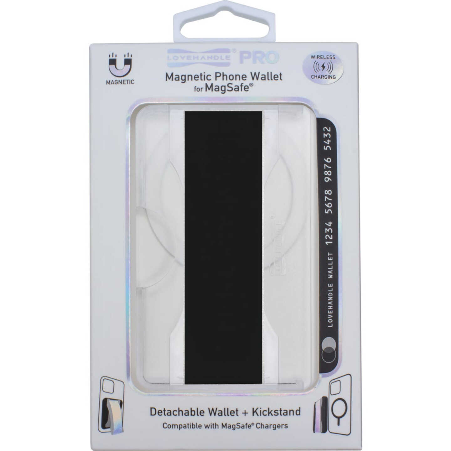 LoveHandle PRO Wallet for MagSafe Black on Clear Wallet Image 5