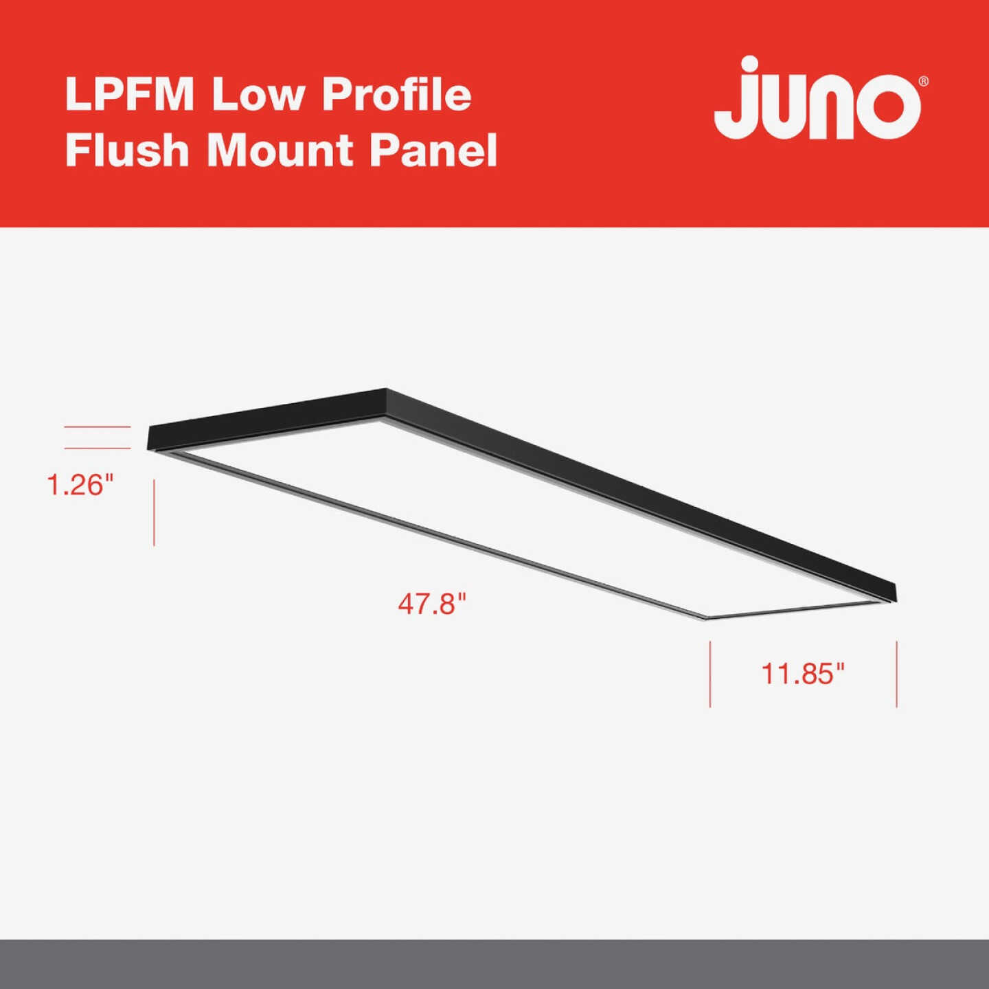 Juno 1 Ft. x 4 Ft. CCT LED Flat Panel Utility Surface Mount Ceiling Fixture with Interchangeable Trim Image 6