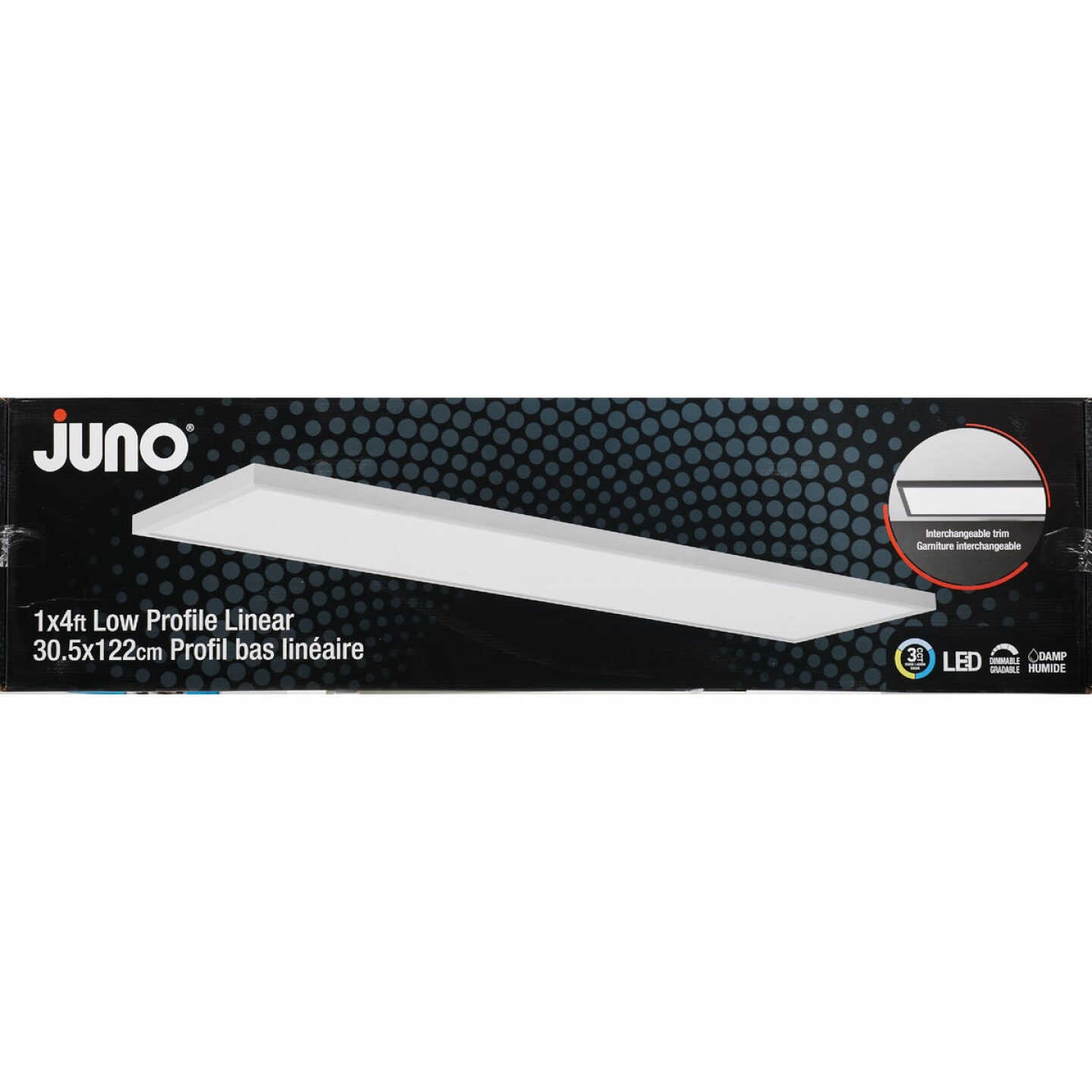 Juno 1 Ft. x 4 Ft. CCT LED Flat Panel Utility Surface Mount Ceiling Fixture with Interchangeable Trim Image 7