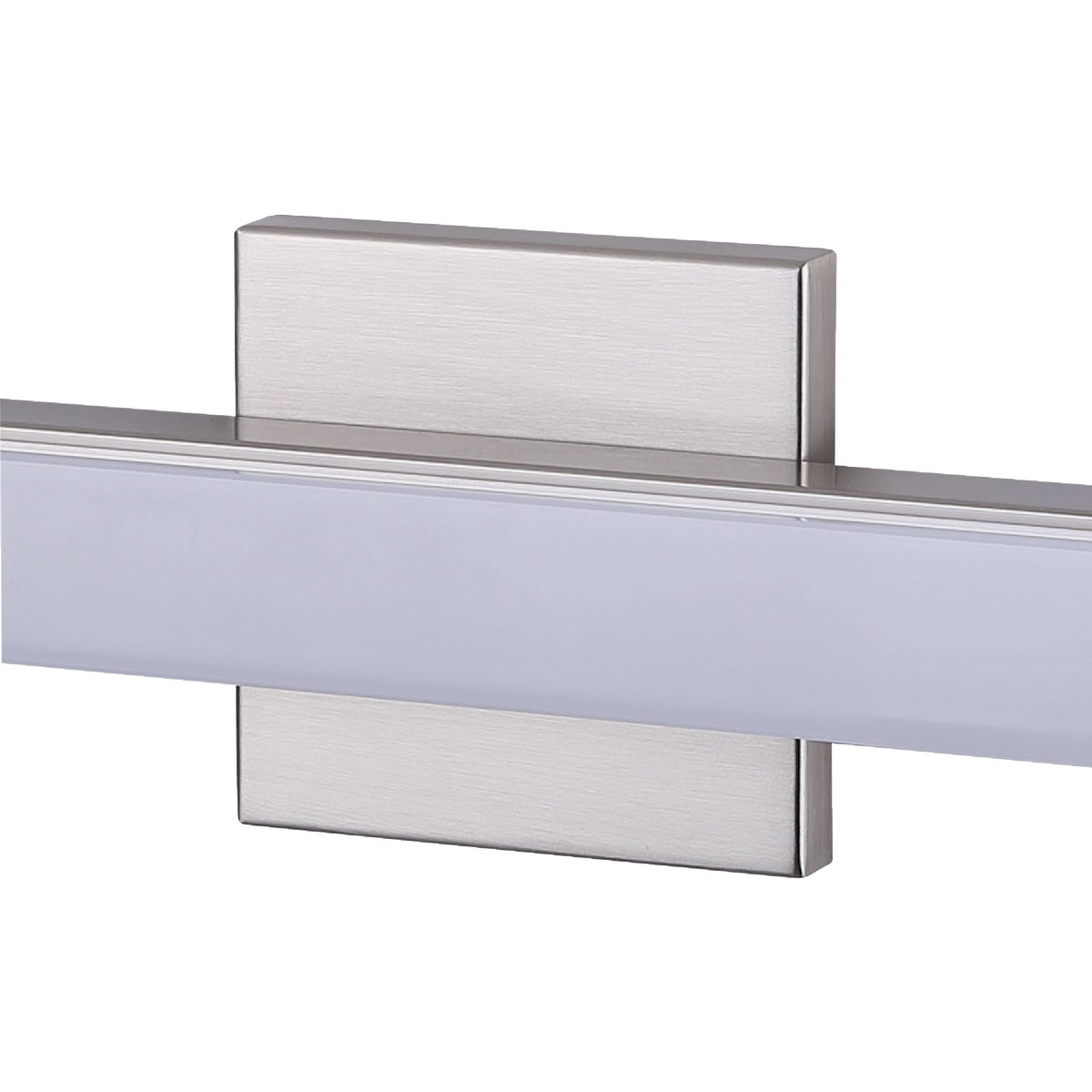 Canarm Jonah 24 In. Brushed Nickel LED Vanity Bath Light Fixture, Square Glossy Opal Glass Image 5
