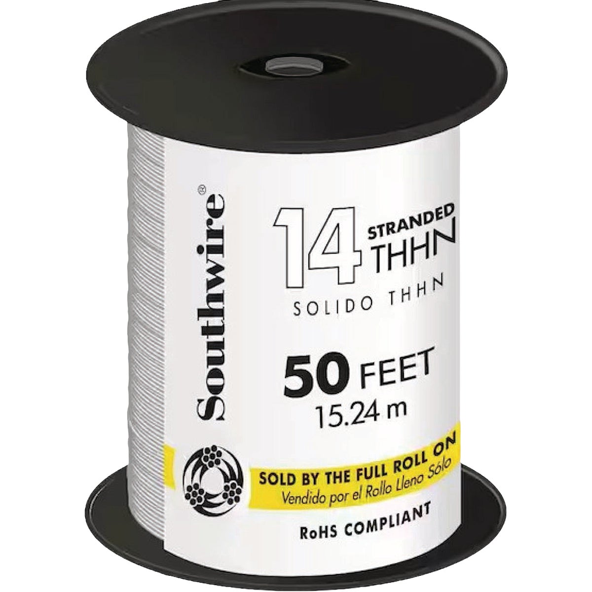 Southwire 50 Ft. 14 AWG Stranded White THHN Electrical Wire