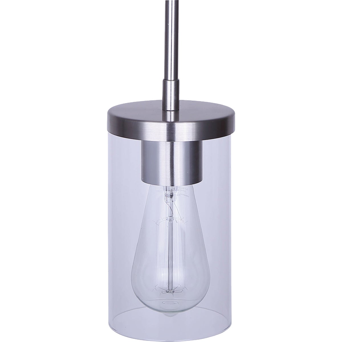 Canarm Britton Brushed Nickel Pendant Light Fixture, Clear Glass Image 5
