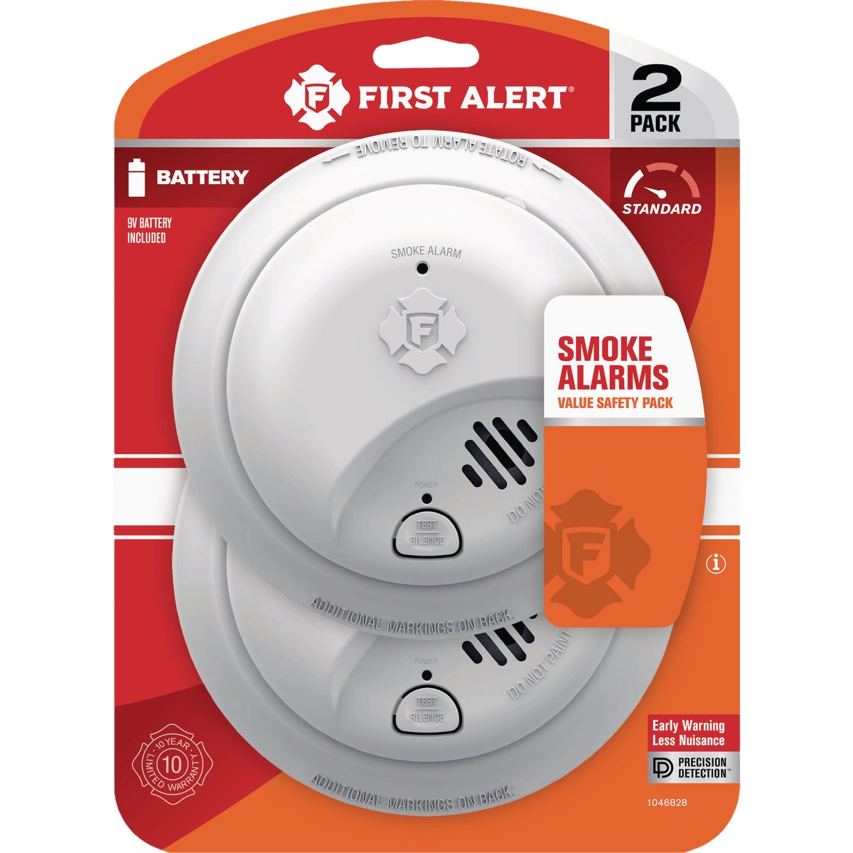 First Alert SMI100 Battery Operated Ionization Smoke Alarm (2-Pack)