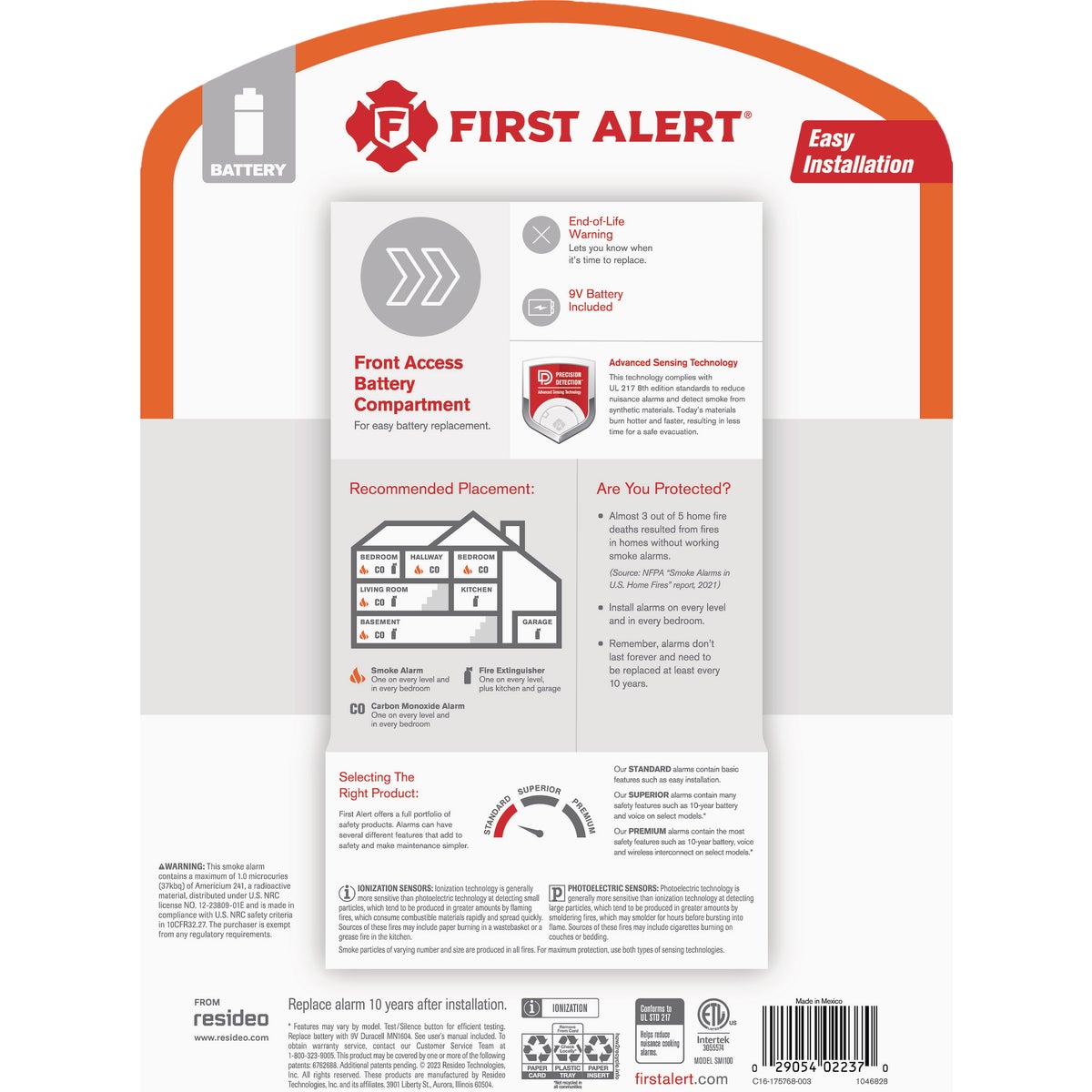 First Alert SMI100 Battery Operated Ionization Smoke Alarm (2-Pack) Image 2